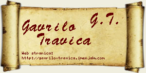 Gavrilo Travica vizit kartica